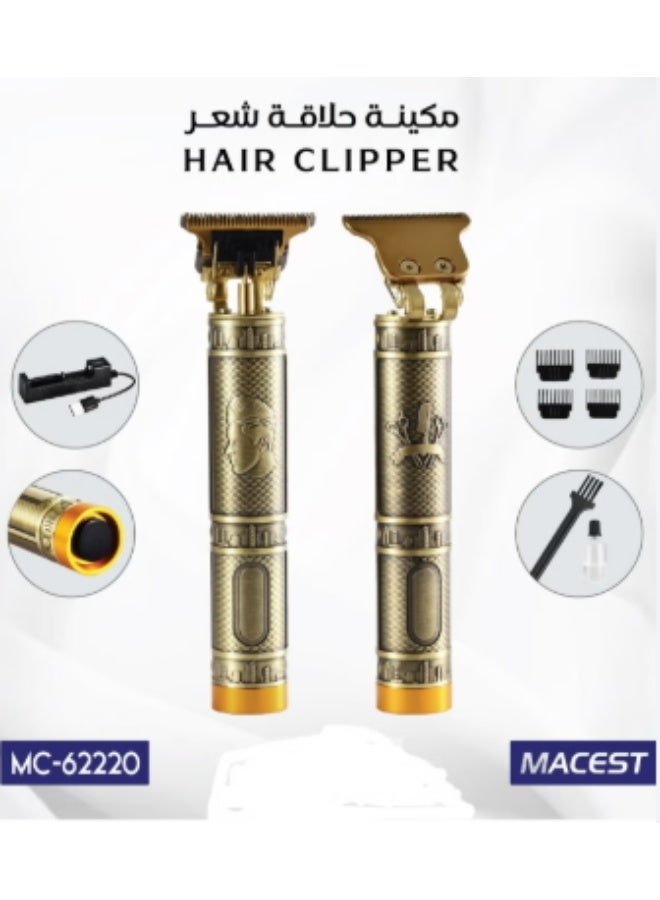 Professional Hair and Beard Trimmer with Precision T-Blade and Metal Body Design